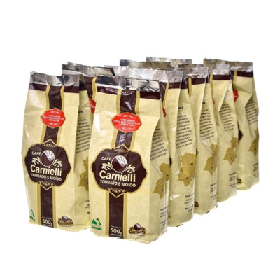 Kit 10 unidades- Café Carnielli Torrado e Moído 500g - Bebida Fina